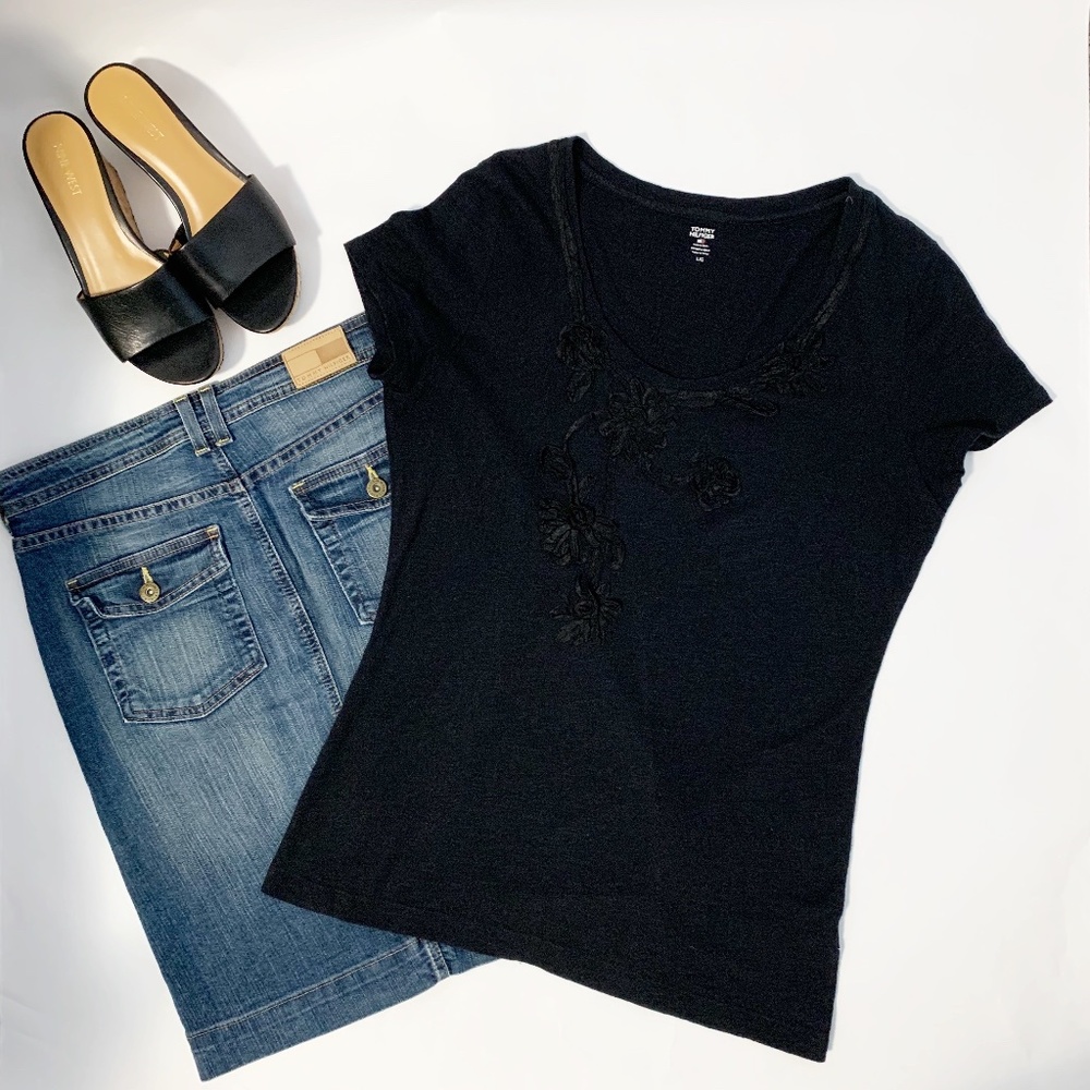 Tommy Hilfiger Black Crew Short Sleeves T-Shirt -